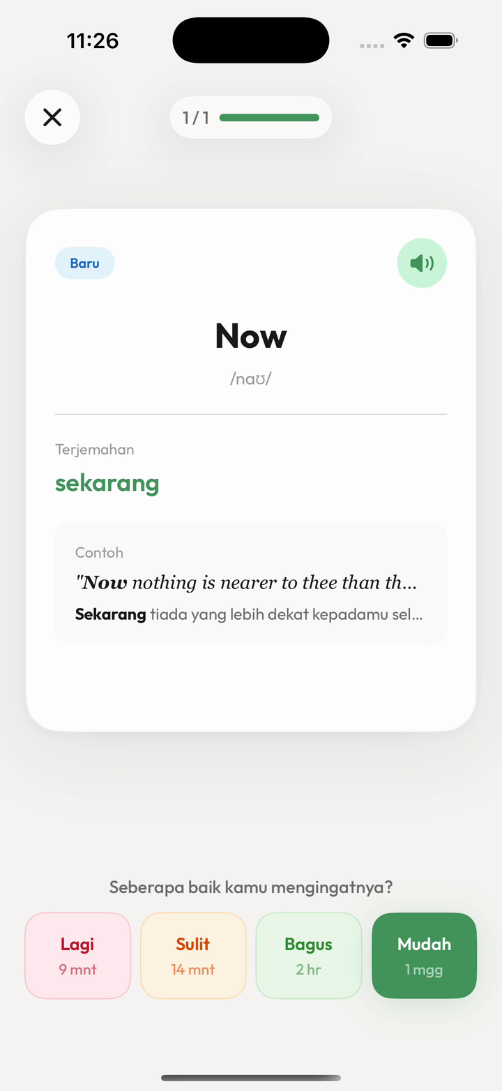 Ulasan kartu Kalima dengan penilaian daya ingat